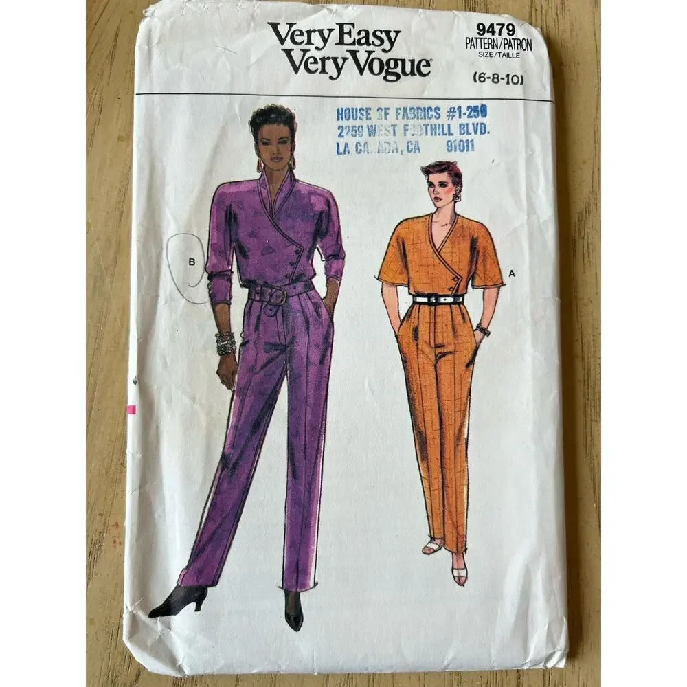 Lot 3 VTG Vogue Sewing Patterns Very Easy 9123, 9479, 9199, Multi Pieces 70s 80s